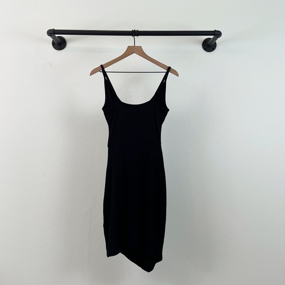Goldray StitchFix Fraidy Ribbed Asymmetrical Sleeveless Mini Dress Black - Picture 4 of 5
